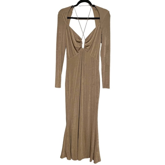 MISHA Engracia Dress in Khaki size 8 - Picture 7 of 10